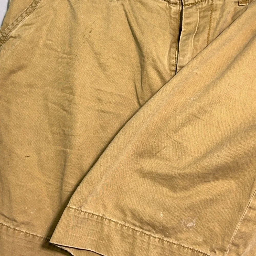 Polo‎ Ralph Lauren Pants Mens Size 38 Distressed Chino Cotton Twill Tan Khaki